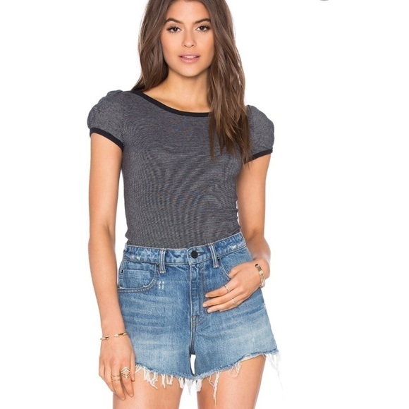 Free People Blouse with Puffy Cap Sleeves - Picture 1 of 13